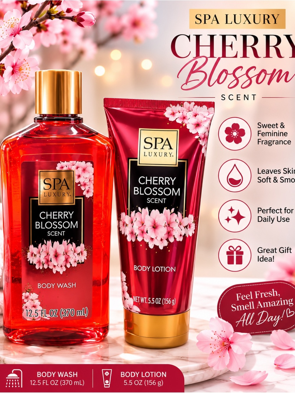 Cherry Blossom Body Wash - Pink